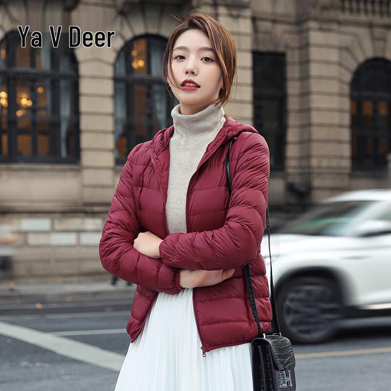 Yalu Women's Lightweight Hooded Short Down Jacket