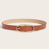 Minimalist Pu Leather Belt For Women With Alloy Buckle For Casual And Office Wear