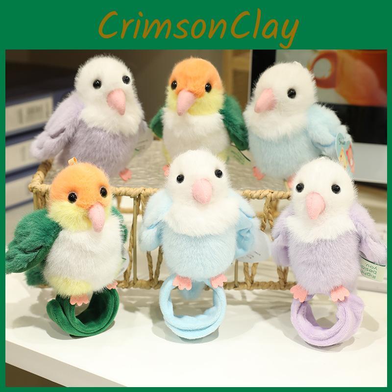 Parrot Plush Series Toy Keychain Clap Ring Cartoon Pendant Decoration Gifts