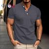 Cozy Up Men's Short Sleeve Polo Shirts Quarter-Zip Casual Slim Fit Mock Neck Basic Designed Shirts