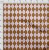 oneOone Cotton Flex Brown Fabric Check Argyle Quilting Supplies Print Sewing Fabric By The Yard 40 Inch