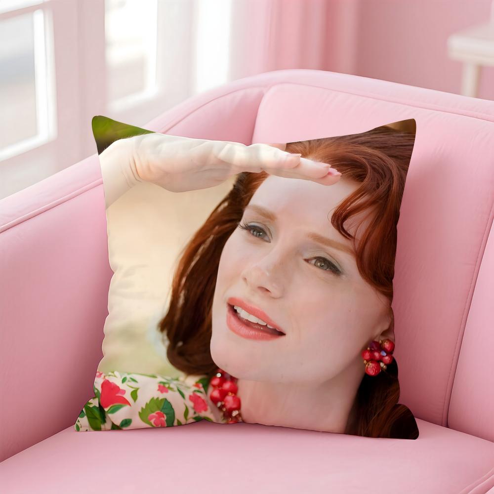 BBryce Dallas Howard Cushion Cover Pillowcase Short Plush Invisible Zipper Room Sofa Cushion Cover