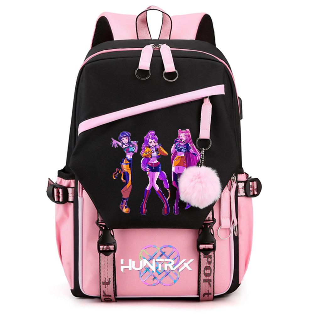 Sac à dos grande capacité imprimé Chasseurs de Démons Anime Kpop pour Adolescent Étudiant Fille Garçon Retour à l'École Sac à Livres Cadeau Enfant Femmes Sac de Voyage Imperméable