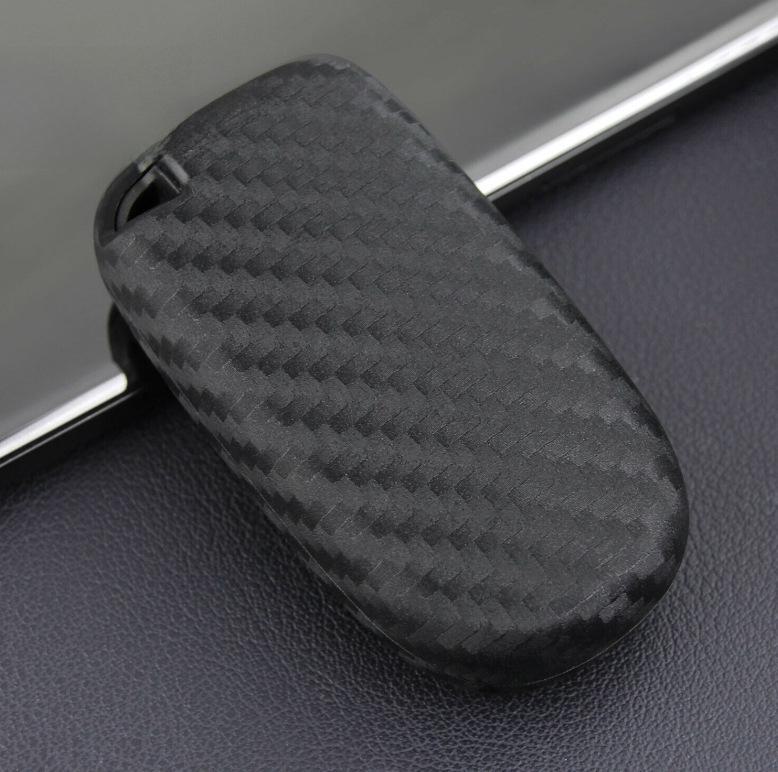 Carbon Fiber Silicone Remote Control Protective Cover for Jeep, Dodge, Chrysler, Fiat Key.