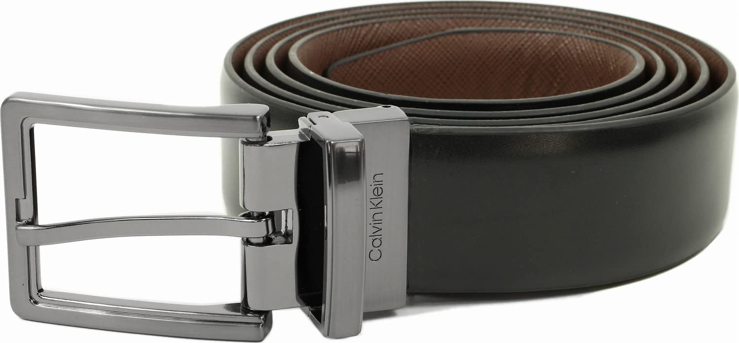 Calvin Klein Reversible Belt for Size 48 Men, 11CK010026, Black/Brown,