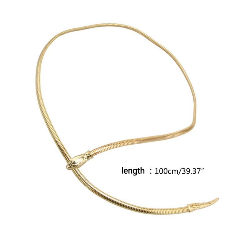 Bendable Snake Body Chain for Women Adjustable Punk Snake Belly Chain Flexible Multi-Purpose Bracelet Necklace Jewelry