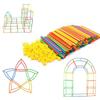 300Pcs Connecting Straws Building Kit Stem Blocks Construction Toys For Boys Girls Creative Idea Gifts Educational Montessori