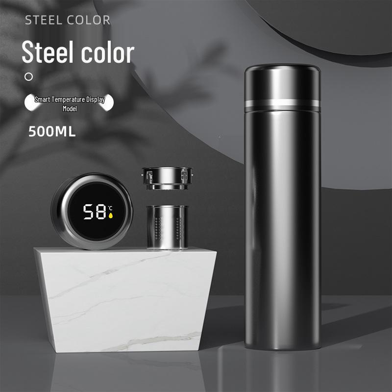 316 Stainless Steel Smart Thermos Cup with Digital Temperature Display, Customizable Business Gift