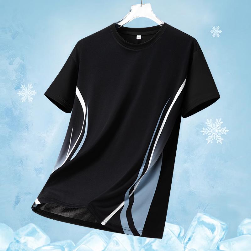 Men's Quick-Dry Sports Suit: Short Sleeve T-Shirt & Summer Fitness Football Training Gear. Custom Logo Option Available.