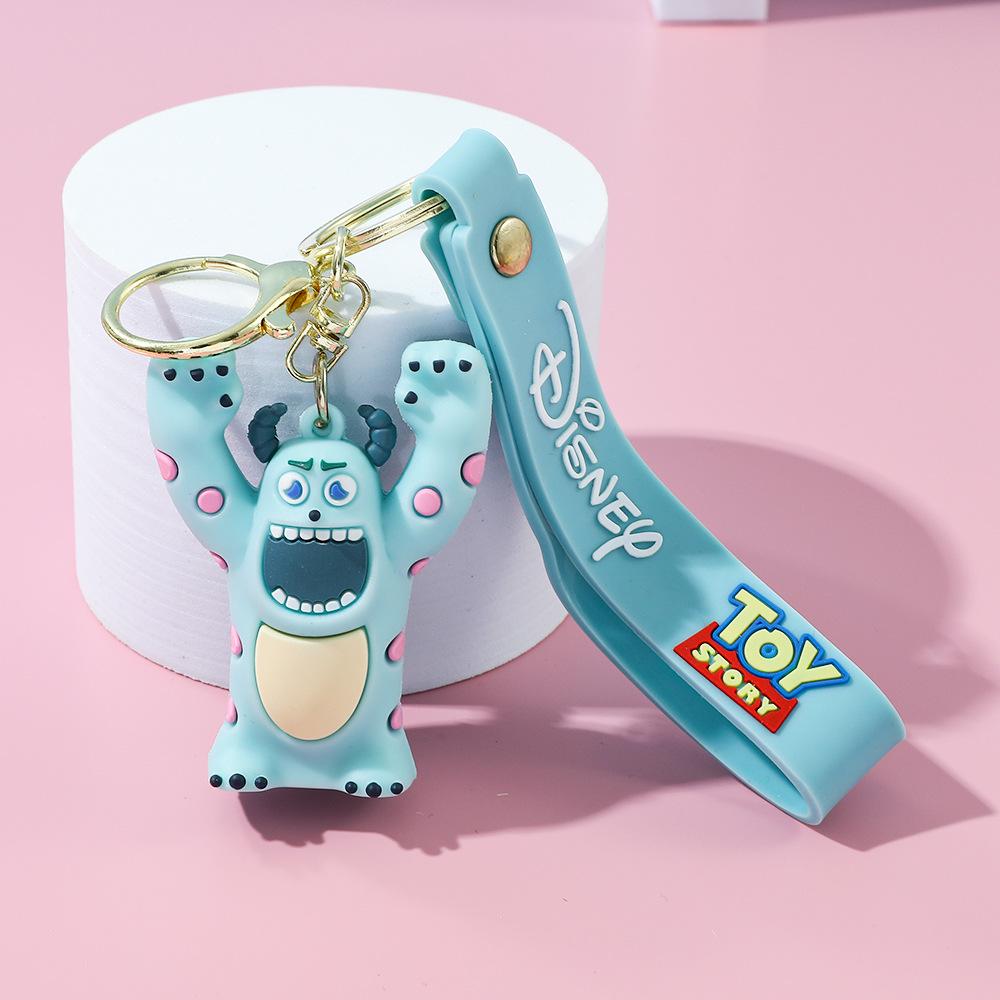 Best-Selling Toy Story Figures Keychain: Three-Eyed Alien, Buzz Lightyear, and Strawberry Bear Charms