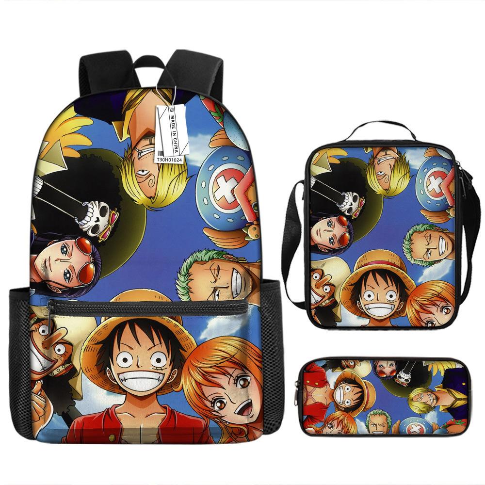 Popular Animation Backpack Student Schoolbag Boys Messenger Bag Girls Pencil Case