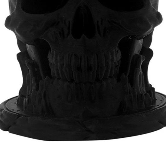 Skull Pen Holder Small Plastic Skull Makeup Brush Organizer Gothic Desk Storage Cup for Home Office Halloween Decor