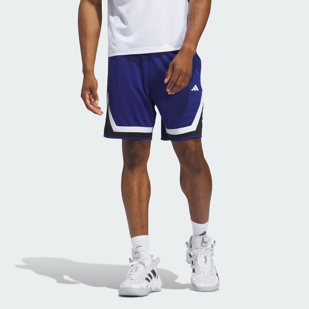 adidas Pro Block Logo Casual Simple Versatile Loose Quick-Dry Basketball Shorts Men Shorts Victory-Blue Black IX1839