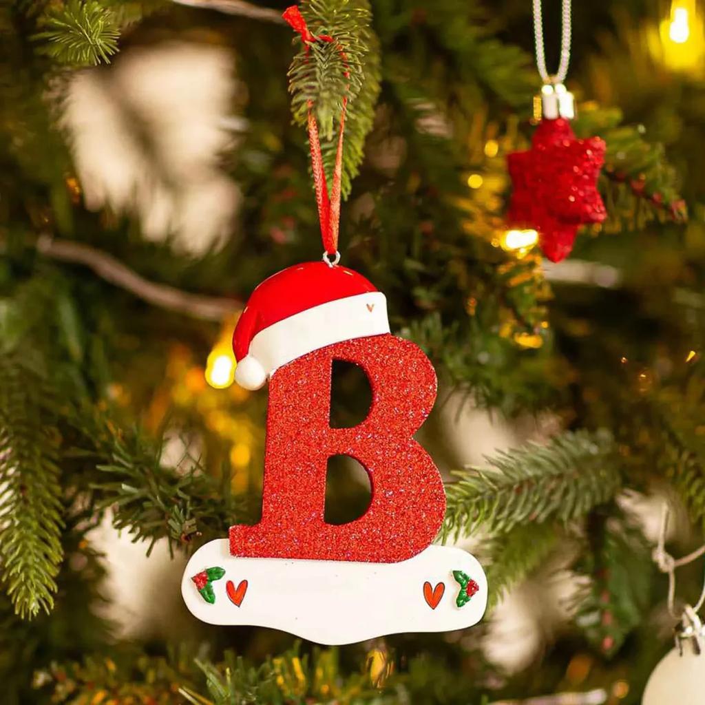 DIY Christmas Tree Decoration, Letter Pendant, 26 Letters, Home Holiday, Xmas Ornament, New Year, Nativity Decoration