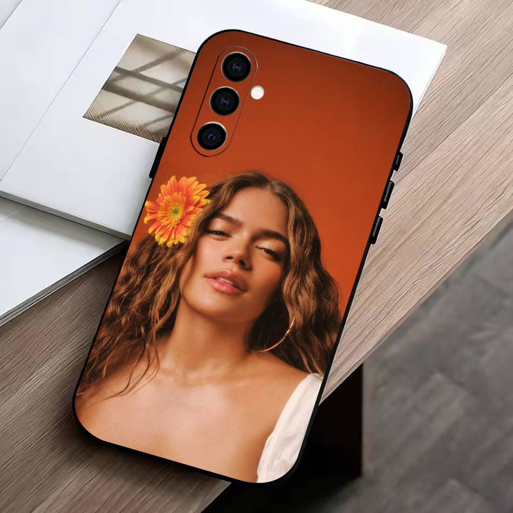 Singer K-Karol G Amargura Phone Case Black Silicone Soft For Samsung Galaxy A73,A72,A71,A70,A53,A52,A51