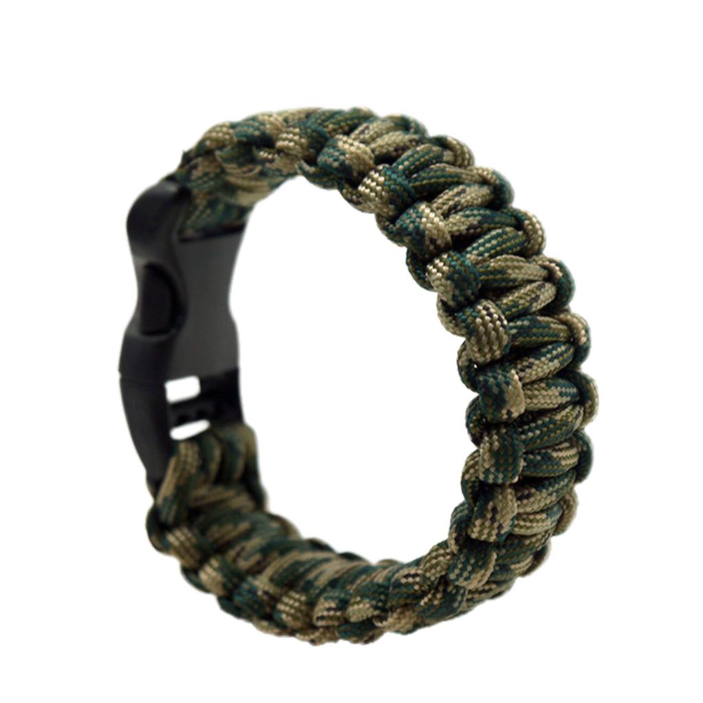 2 Stück Outdoor Taktische Paracord Armbänder Armband Überlebensschnur Seil Geflochtene Armbänder für Camping und Notfälle