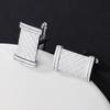 Professional Mens Dress Shirt Cufflinks Elegant Copper Accessories With Compact Travel Storage Case