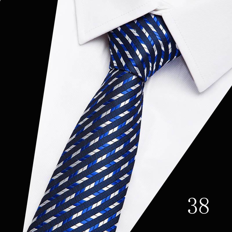 Necktie Man 7.5 cm Silk Tie Solid Color Gravatas Suit Accessories Fit Wedding Holiday Party