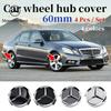 C200 E300 Heiß 2026 Für Benz 4 Stück 60MM Auto Styling Radnabenkappen Abdeckung Ersatz Zubehör Für Mercedes Benz B/C/E/S