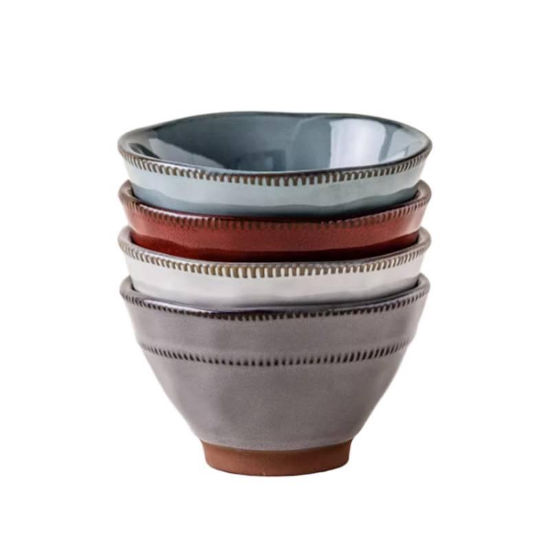 Retro Solid Color Large Ceramic Noodle Bowl - Creative Soup Bowl for Home or Noodle Shop