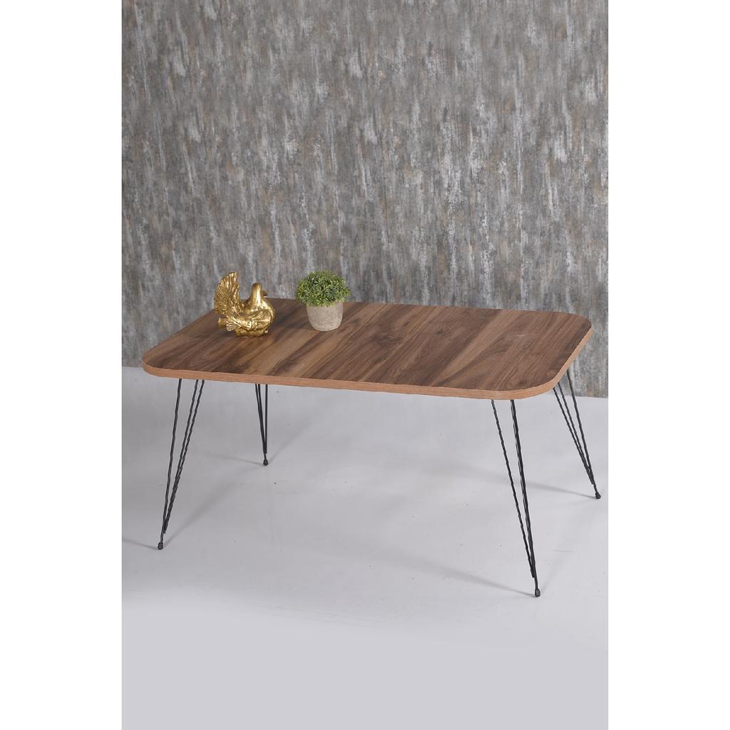 Coffee Table Wire Leg Walnut Kr