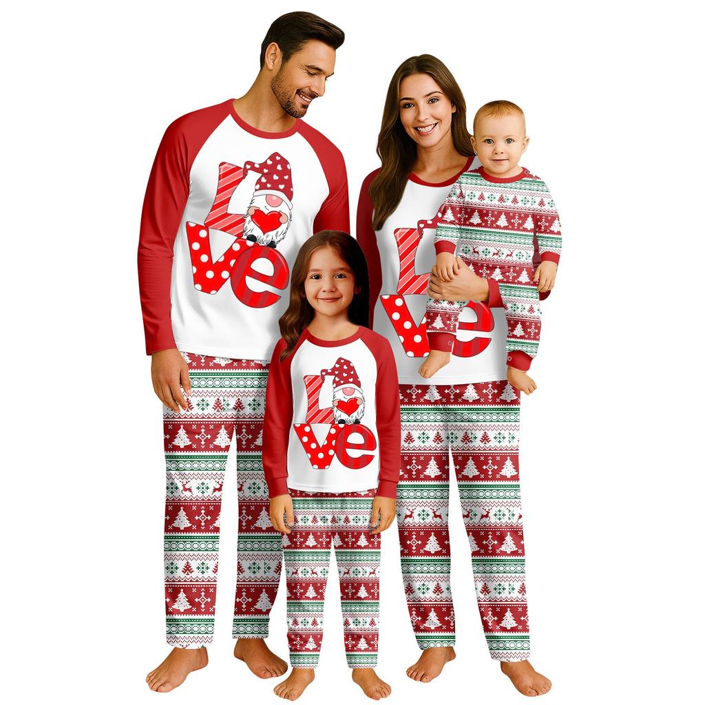 Family Matching Sets Pajamas, Loungewear Outfits,Family Matching Long Sleeve Tops+Pants Set