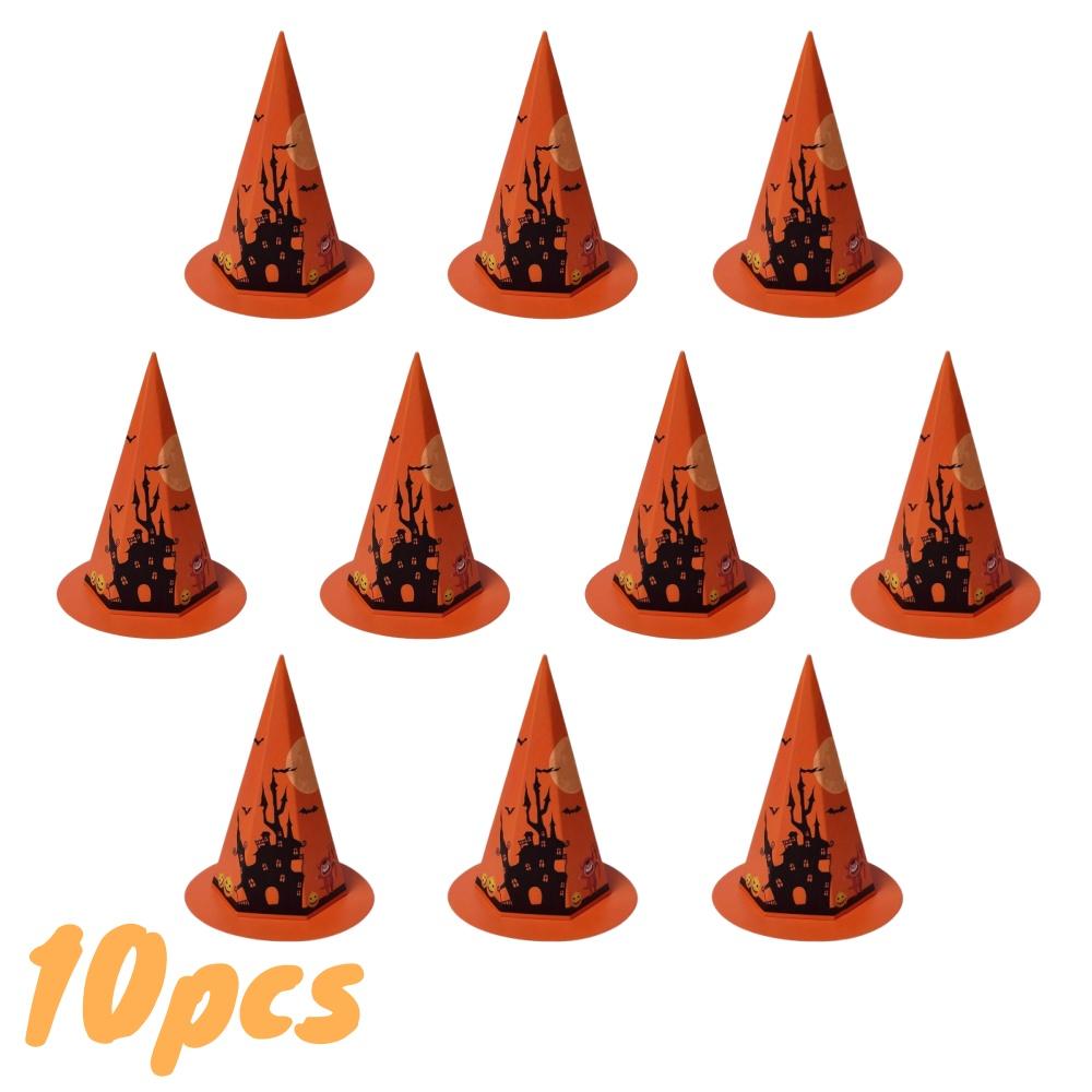 1/20pcs Halloween Hat-shaped Candy Box Ghost Witch Trick or Treat Box Set Party Favors Decor Holiday Gifts Packaging Supplies