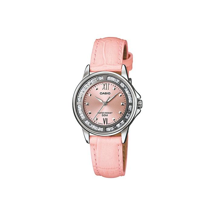 CASIO STANDARD ENTICER Business Quartz Movement Leather Strap Watch Women s Watch Pink Watch Dial LTP-1391L-4AVDF Pink Watch Dial