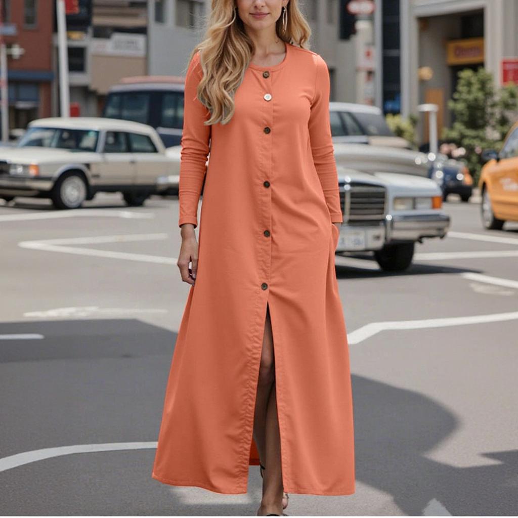 Women's Fashionable And Casual Long-sleeved Dress