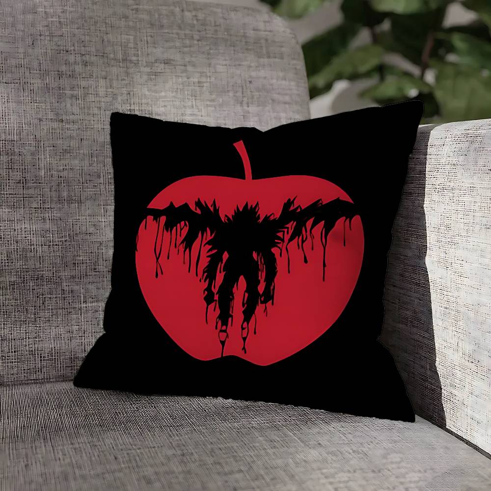 D-Death Misa L Yagami N-Note Pillow Case For Sofa Decor Car Office Room Printing Cushion Cover Decorations and Protector