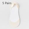 5 Pairs of Women's Summer Thin Non-slip Heel Shallow Mouth Invisible Socks