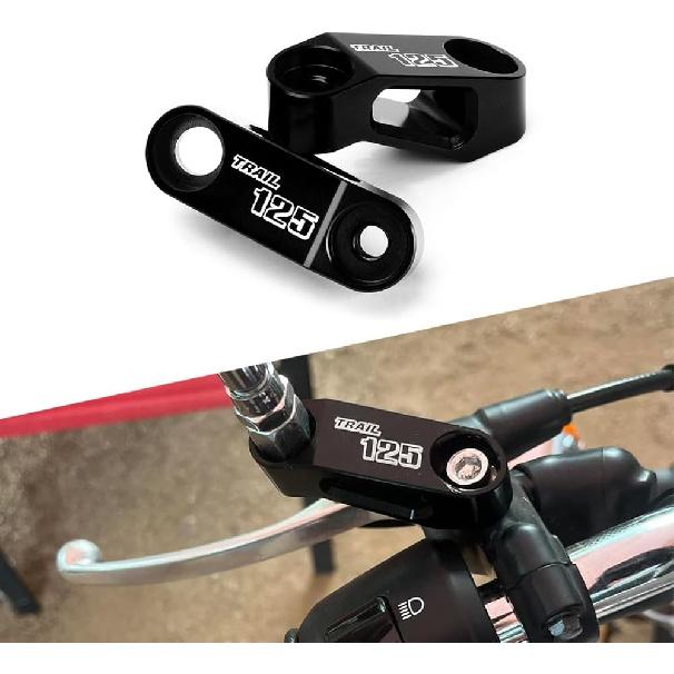 Modeer Compatible with Trail 125 Any year Motorcycle Rearview Mirror Risers Extenders ct125 trail ct125 hunter cub trail 125 Accessories (black) чёрный