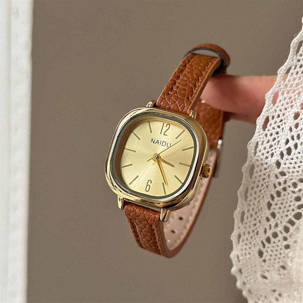 Square Dial Women Wristwatch Leather Strap Square Dial Watch Casual Quartz Watch Women