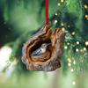 6Pcs Animal Christmas Ornament Forest Animal Hanging Decoration Cute Animal 2D Flat Acrylic Ornaments for Xmas Tree Festive Party Decor