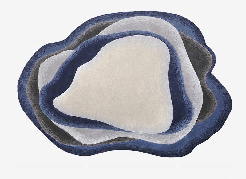 Onregelmatige Vorm Woonkamer Decoratie Groot Tapijt Scandinavische Stijl Tapijten voor Slaapkamer Pluizig Zacht Lounge Vloermat Verdikt Pluche Tapijt 80x160cm