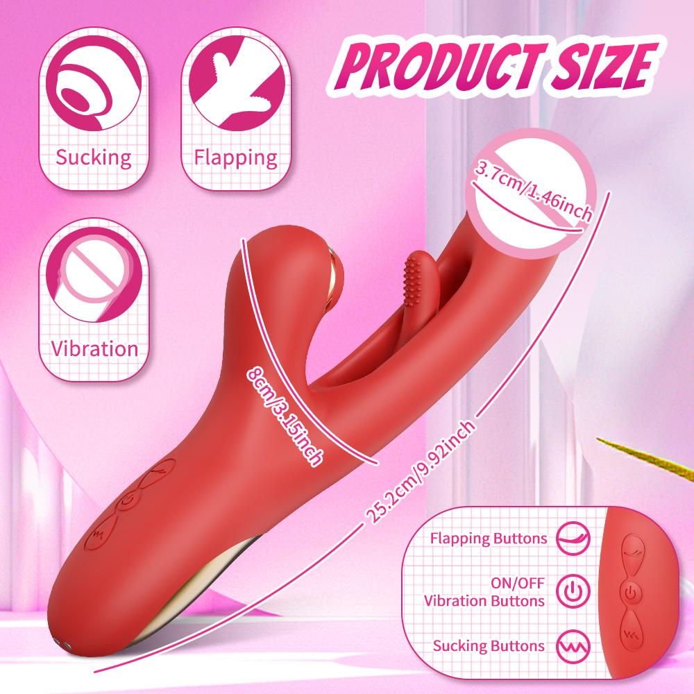 Sucking Tapping Flapping Vibrator for Women Clitoris Stimulator G Spot Vagina Massager Dildo Adults Goods Sex Toys for Female