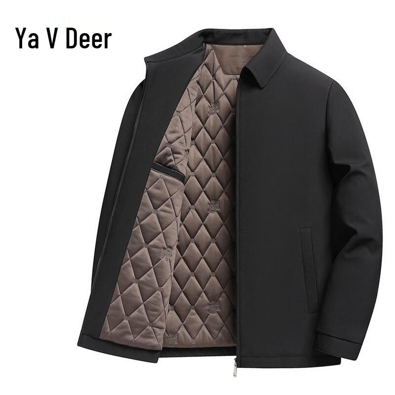 Yalu Men's Casual Executive Lapel Jacket for Seniors