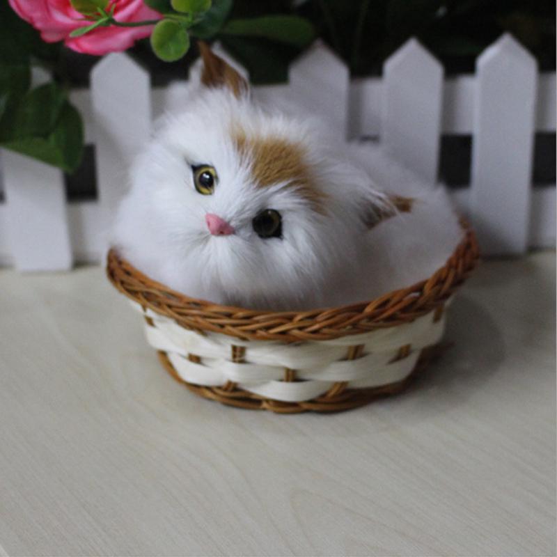 

Имитация животных кукла плюшевая мини-корзина кошка детская игрушка