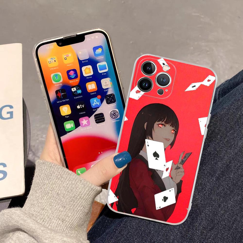Japanese Anime Kakegurui Jabami Yumeko Phone Case For iPhone 16 15 14 11 12 13 Mini Pro XS Max Cover 6 7 8 Plus X Funda Shell
