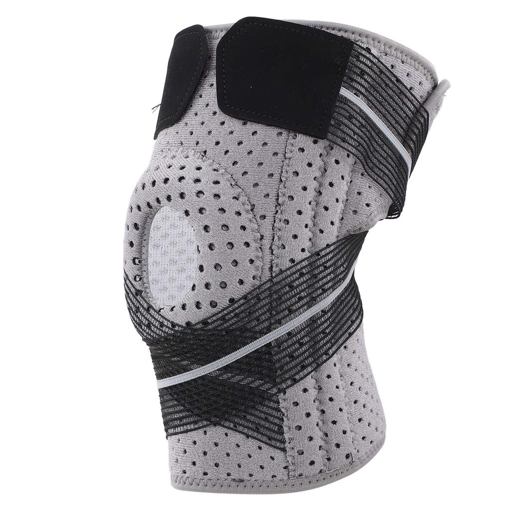 Knee Support Brace with Patella Silica Gel Pads Adjustable Compression Knee Sleeve Strap for Cycling Basketball Running