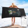 Green Chartreuse Bottle Oil Painting Drink Beach Towel Soft Microfiber Quick Dry Absorbent Quick Towels For Swimming