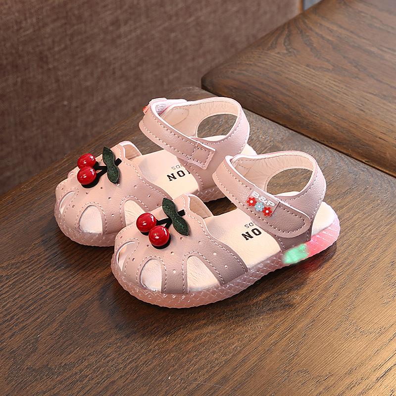 Sandalias ligeras para niña, zapatos de princesa de suela blanda, zapatos de verano para bebé de 1 a 3 años, zapatillas para niña