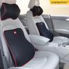 Memory Foam Autositzkissen Auto Nackenkissen Schützende Lendenwirbelstütze Atmungsaktives Auto Kopfstützenkissen für Reisen