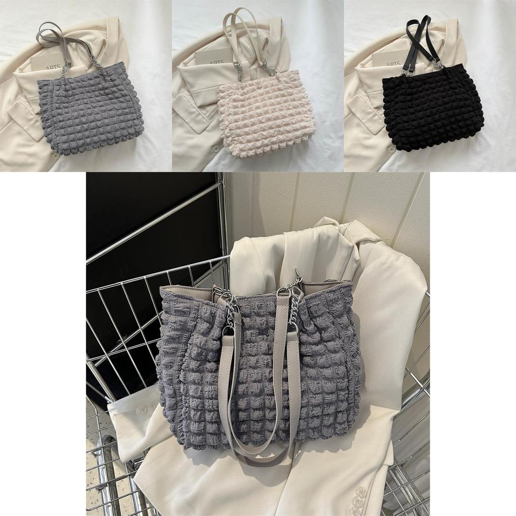 Lattice Wrinkled Vintage Crossbody Bag With Seams For Casual Outings