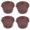 Refillable Coffee Capsule Reusable Coffee Filter for Dolce Gusto Machine with Spoon BrushBrown