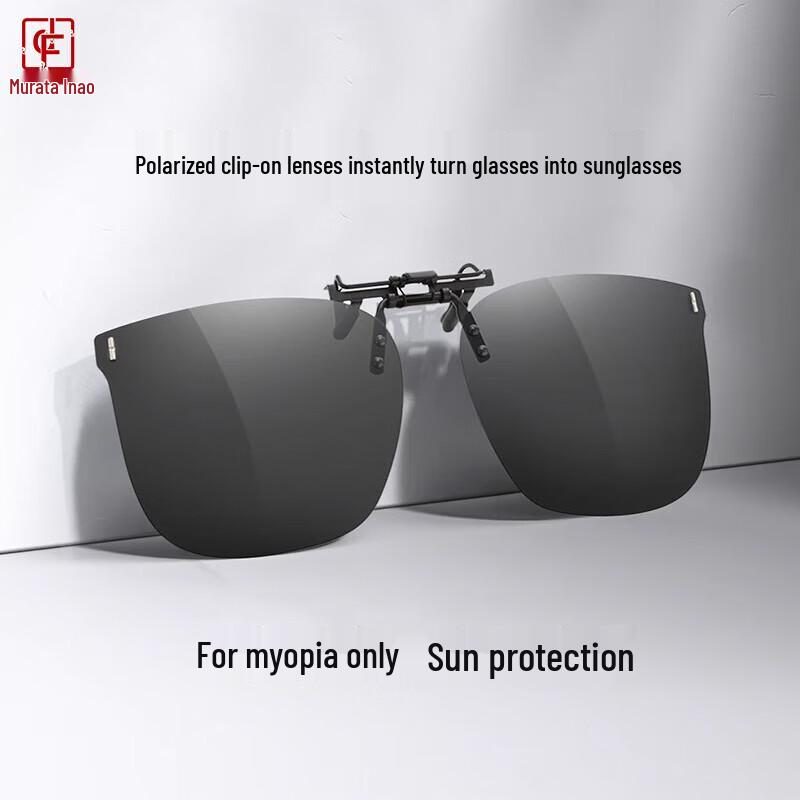 Retro Oval Polarized Clip-on Sunglasses