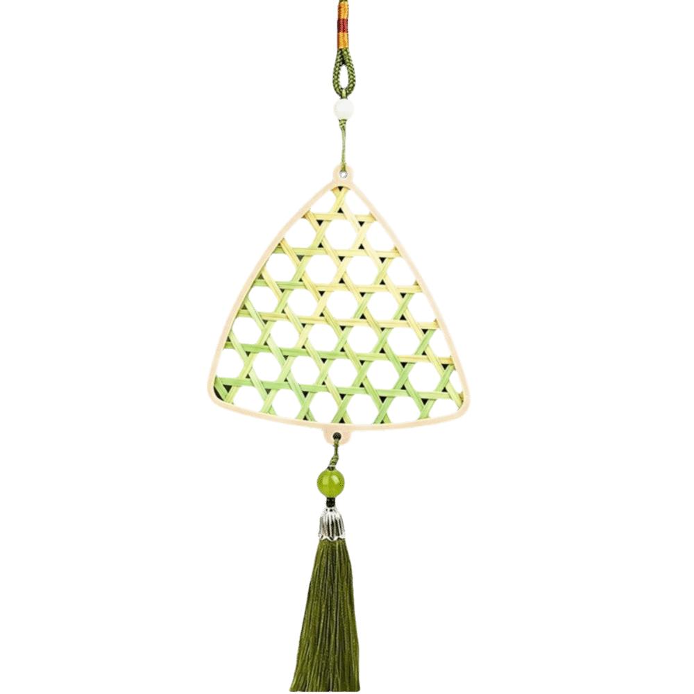 Zongzi Bamboo Pendant Material Kit Handmade Wind Chime Kit Courtyard Decor