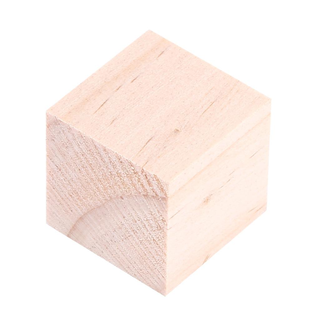 30PCS Square Wood Square Blocks Unfinished Square Wooden Block Wooden Blocks  DIY Projects