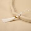 Norigae keyring, traditional knot key holder, hanbok tassel decoration, white charm