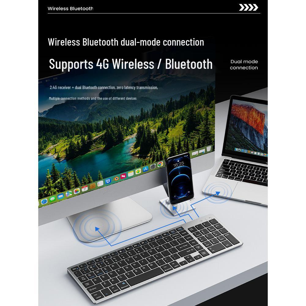 Rechargeable Silent Bluetooth Keyboard & Mouse Set for Laptops